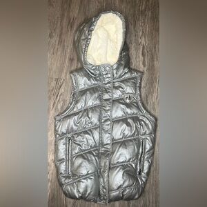 American Eagle Outfitters Gray vest Fleece Jacket size s/p